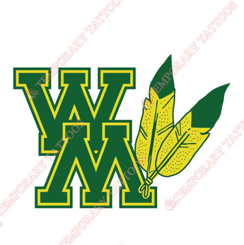 William and Mary Tribe Customize Temporary Tattoos Stickers NO.7003
